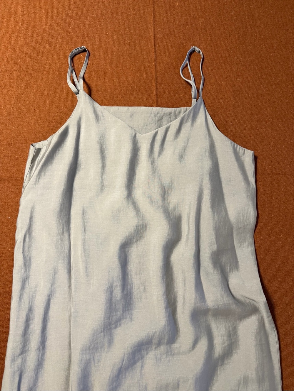 Steel Grey Slip Dress with Spaghetti Straps - Picture 6 of 15